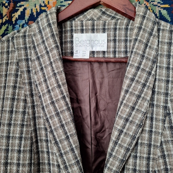 19 PLAID POCKET BLAZER BY BERGHAUS - Picture 2 of 5